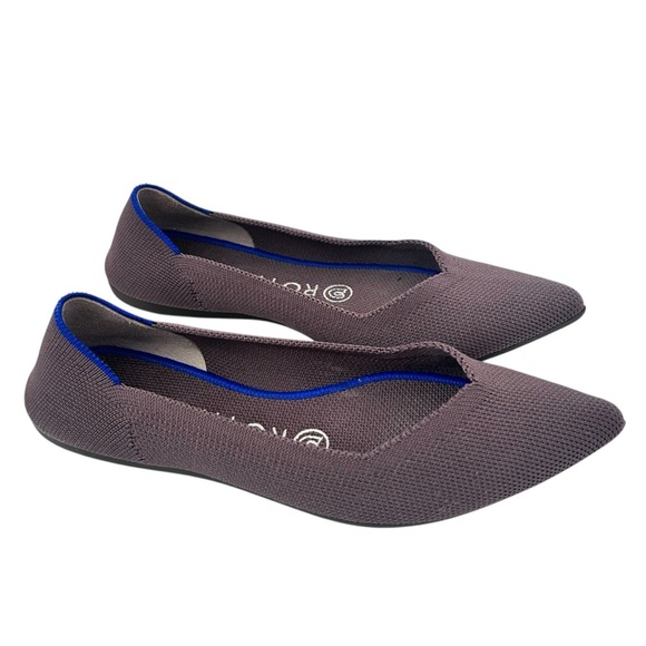 Rothy’s Sz 6 The Point Flat Mink Dusty Purple Shoes Retired Color Pointed Toe - Picture 1 of 9